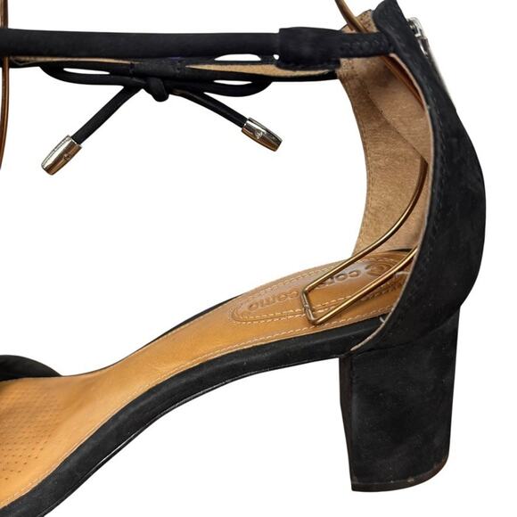 Corso Como Ankle Strap Chunky Block Heels Open Toe Leather Shoes Womens sz 11 - Picture 5 of 16